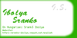 ibolya sranko business card